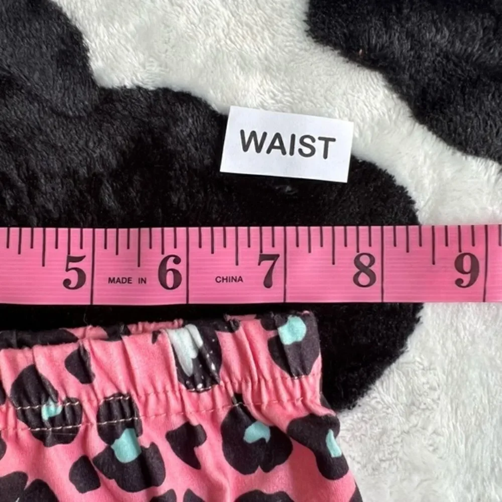 Butterfly Pink Leopard Bell Bottom‎ Set 3XS (6-12 months)